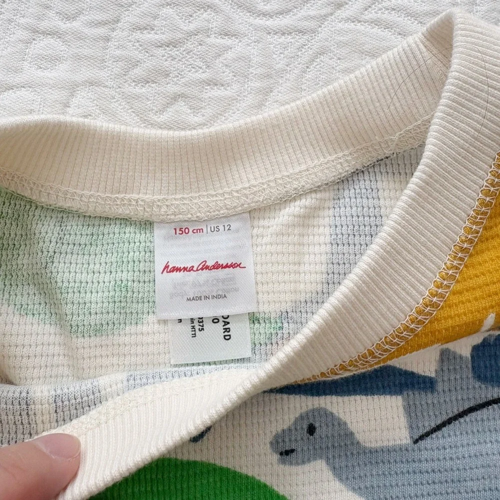 Hanna Andersson Waffle Crewneck Shirt,‎ Dinosaurs